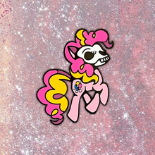 Load image into Gallery viewer, Pinkie Pie Pony Skull Pin
