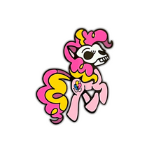 Load image into Gallery viewer, Pinkie Pie Pony Skull Pin

