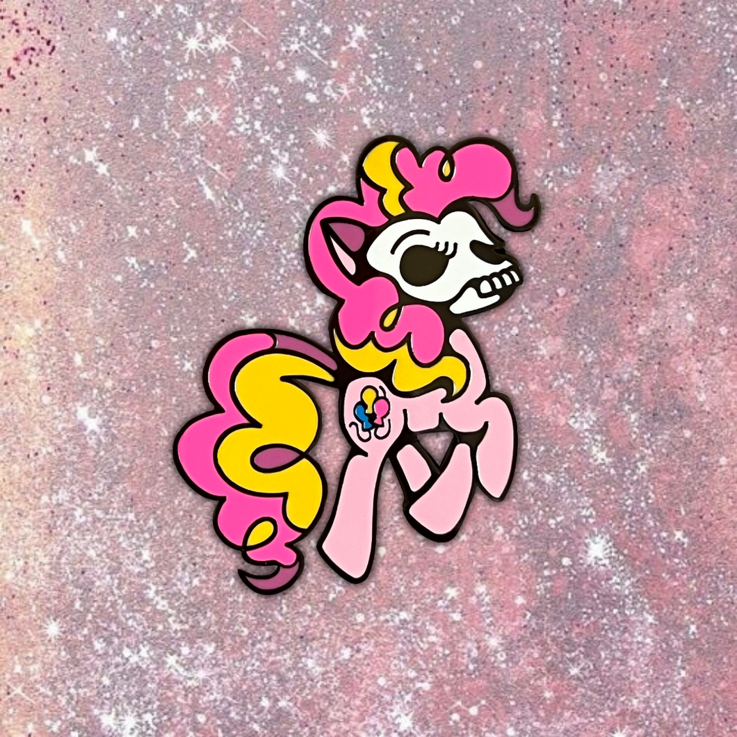 Pinkie Pie Pony Skull Pin