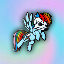 Load image into Gallery viewer, Rainbow Pony Skull Pin
