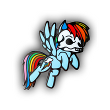 Load image into Gallery viewer, Rainbow Pony Skull Pin
