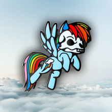 Load image into Gallery viewer, Rainbow Pony Skull Pin
