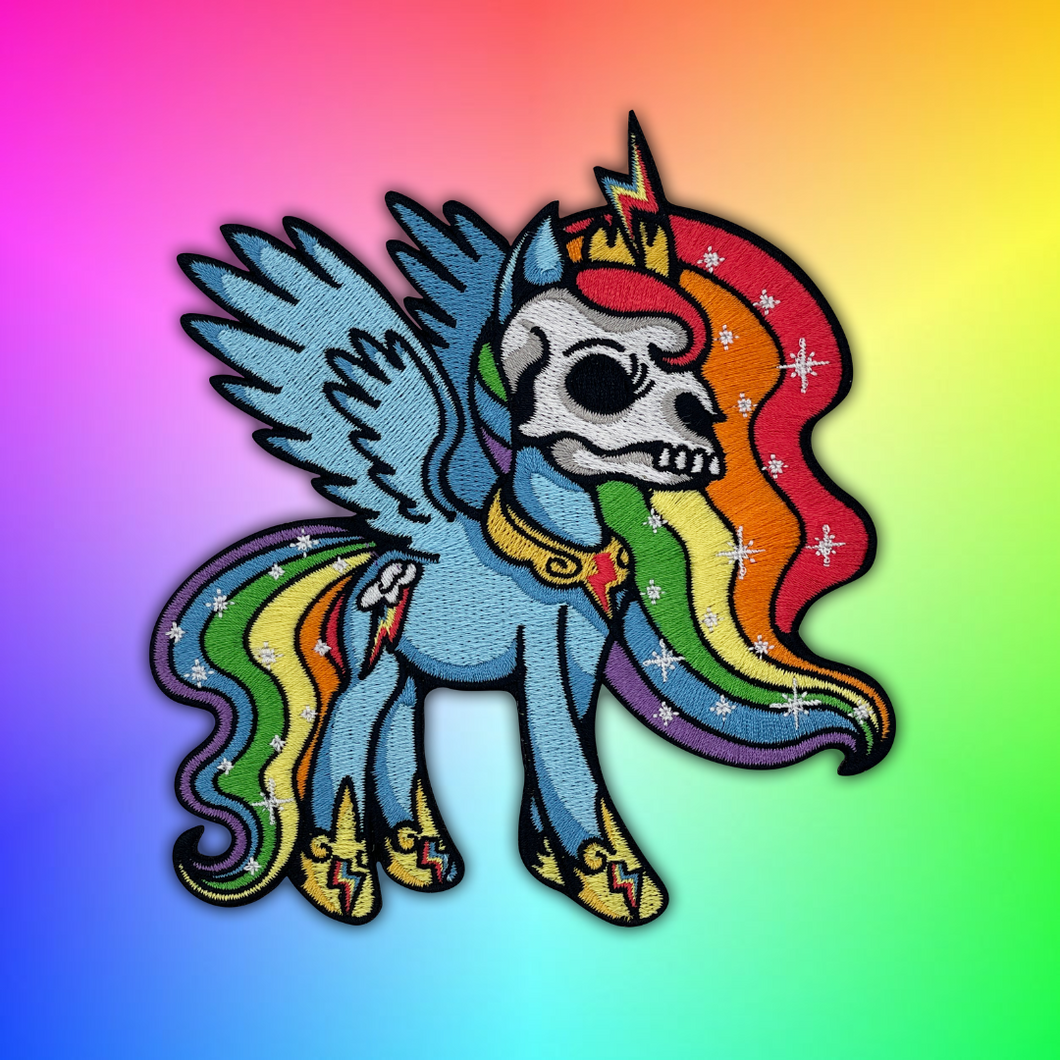 HD Rainbow Skull Pony